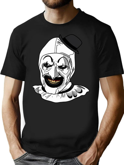 Terrifier Clown (2) T-Shirt for Men & Women, T-Shirts Graphic Tee - Black