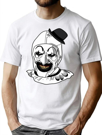 Terrifier Clown (2) T-Shirt for Men & Women, T-Shirts Graphic Tee - Black