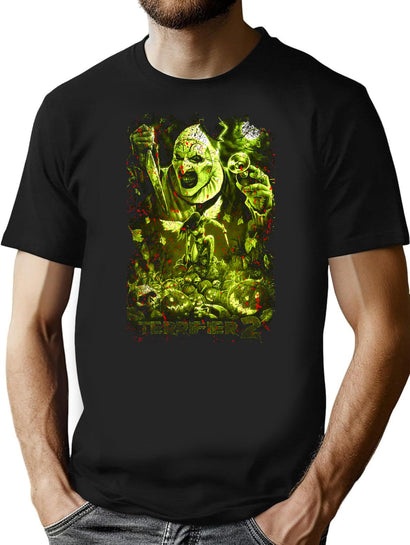 Terrifier Clowning With Death T-Shirt for Men & Women, T-Shirts Graphic Tee - Black