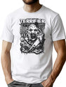 Terrifier Cover Clown Horror Movie Art The Clown Halloween Movie T-Shirt for Men & Women, T-Shirts Graphic Tee - White