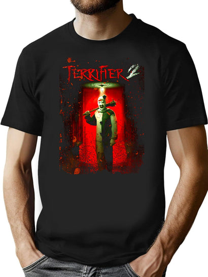 Terrifier Fear In Every Frame T-Shirt for Men & Women, T-Shirts Graphic Tee - Black