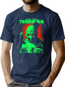 Terrifier Glowing Eyes Art T-Shirt for Men & Women, T-Shirts Graphic Tee - Navy
