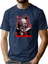Terrifier Horror Art The Clown T-Shirt for Men & Women, T-Shirts Graphic Tee - Navy