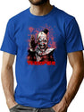 Terrifier Horror Art The Clown T-Shirt for Men & Women, T-Shirts Graphic Tee - Blue