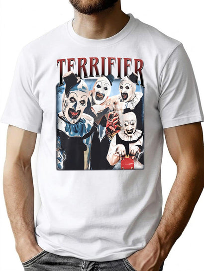 Terrifier Horror Movie Vintage T-Shirt for Men & Women, T-Shirts Graphic Tee - Black