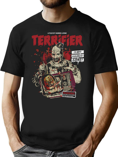 Terrifier Horror Movie T-Shirt for Men & Women, T-Shirts Graphic Tee - Black