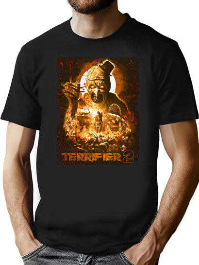 Terrifier Horror'S Terrifying Delight T-Shirt for Men & Women, T-Shirts Graphic Tee - Black