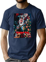 Terrifier Merry Christmas - Art The Clown Premium Heavyweight Cotton T-Shirt - Navy