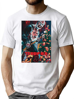 Terrifier Merry Christmas - Art The Clown T-Shirt for Men & Women, T-Shirts Graphic Tee - Black