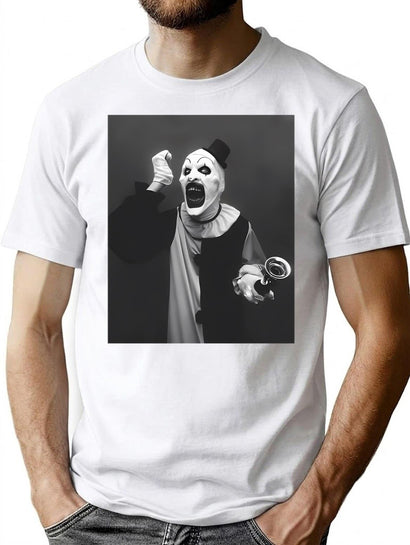 Terrifier Movie Art The Clown T-Shirt for Men & Women, T-Shirts Graphic Tee - Black