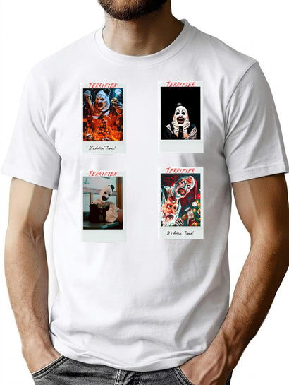 Terrifier Movie Hd Sticker Set T Shirt T-Shirt for Men & Women, T-Shirts Graphic Tee - Black