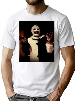 Terrifier Movie Horror Art The Clown (2) T-Shirt for Men & Women, T-Shirts Graphic Tee - Black
