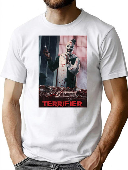 Terrifier Movie Horror T-Shirt for Men & Women, T-Shirts Graphic Tee - Black