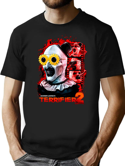 Terrifier Movie (3) T-Shirt for Men & Women, T-Shirts Graphic Tee - Black