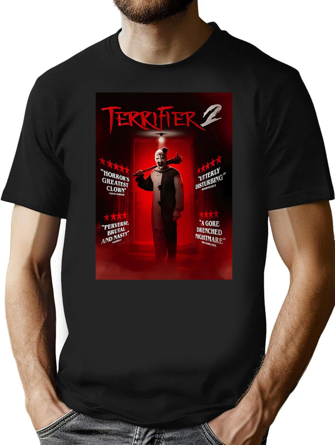 Terrifier Movie (6) T-Shirt for Men & Women, T-Shirts Graphic Tee - Black