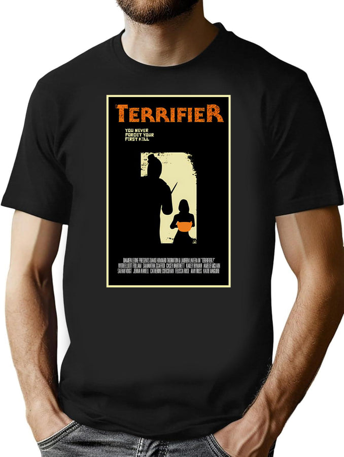 Terrifier - Old School T-Shirt for Men & Women, T-Shirts Graphic Tee - Black