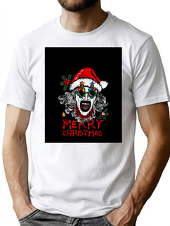 Terrifier Santa Claus Horror Fan Art T-Shirt for Men & Women, T-Shirts Graphic Tee - Black