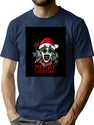 Terrifier Santa Claus Horror Fan Art T-Shirt for Men & Women, T-Shirts Graphic Tee - Navy