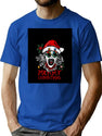 Terrifier Santa Claus Horror Fan Art T-Shirt for Men & Women, T-Shirts Graphic Tee - Blue