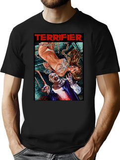 Terrifier The Clown Horror Movie T-Shirt for Men & Women, T-Shirts Graphic Tee - Black