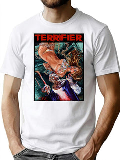 Terrifier The Clown Horror Movie T-Shirt for Men & Women, T-Shirts Graphic Tee - Black