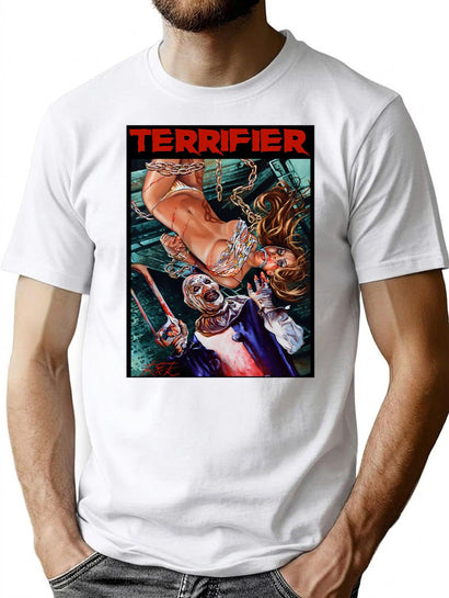 Terrifier The Clown Horror Movie T-Shirt for Men & Women, T-Shirts Graphic Tee - Black