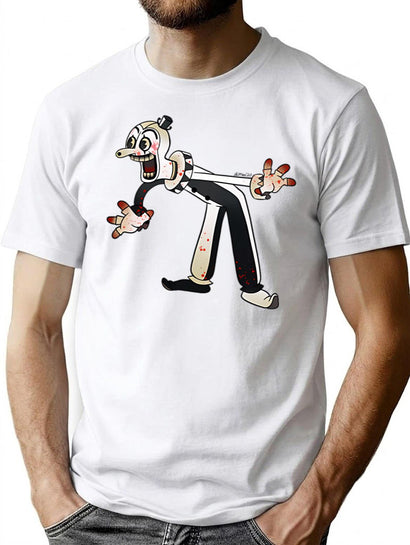 Terrifying Cartoon Clown T-Shirt for Men & Women, T-Shirts Graphic Tee - Black