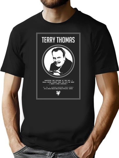 Terry Thomas - Wb T-Shirt for Men & Women, T-Shirts Graphic Tee - Black