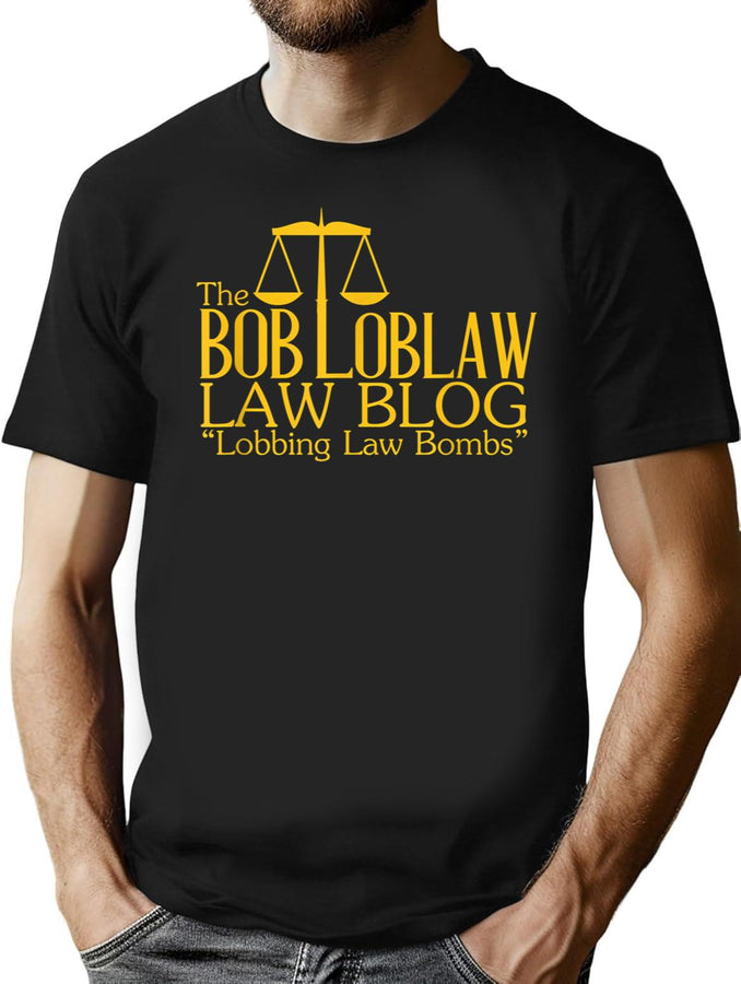 The Bob Loblaw Law Blog Lobbing Law Bombs T-Shirt for Men & Women, T-Shirts Graphic Tee - Black