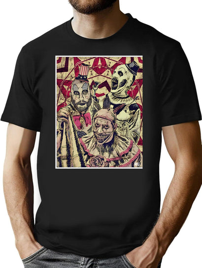 The Clowns T-Shirt for Men & Women, T-Shirts Graphic Tee - Black