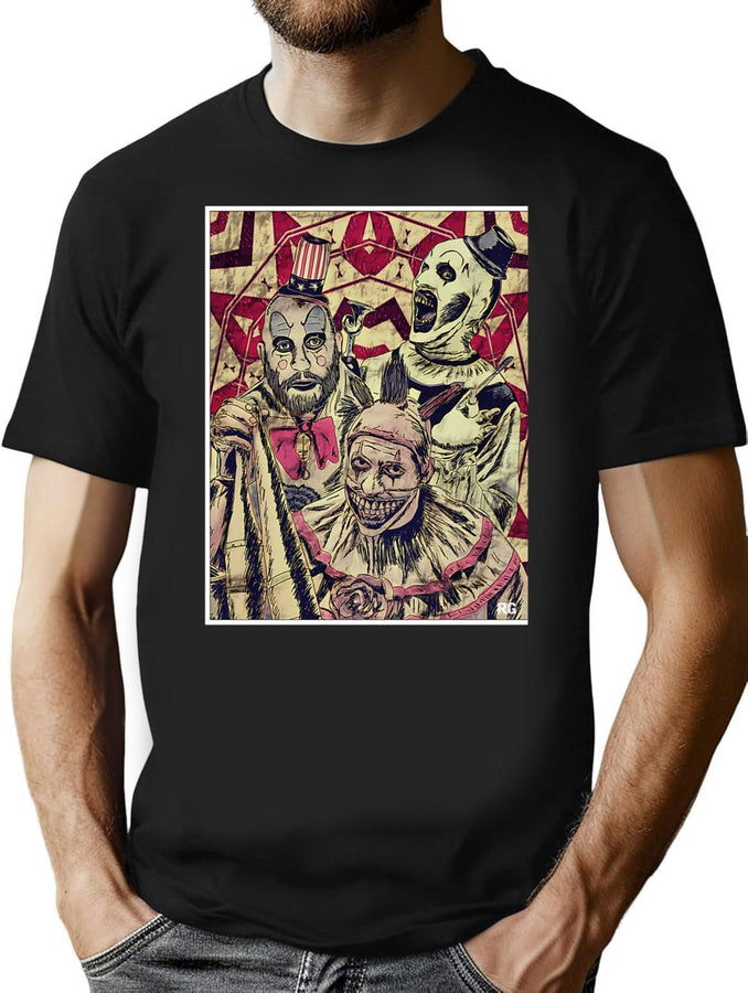 The Clowns T-Shirt for Men & Women, T-Shirts Graphic Tee - Black