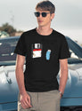 The Coffee Stained Floppy T-Shirt for Men & Women, T-Shirts Graphic Tee - Navy