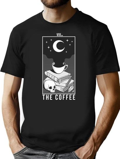 The Coffee T-Shirt for Men & Women, T-Shirts Graphic Tee - Black