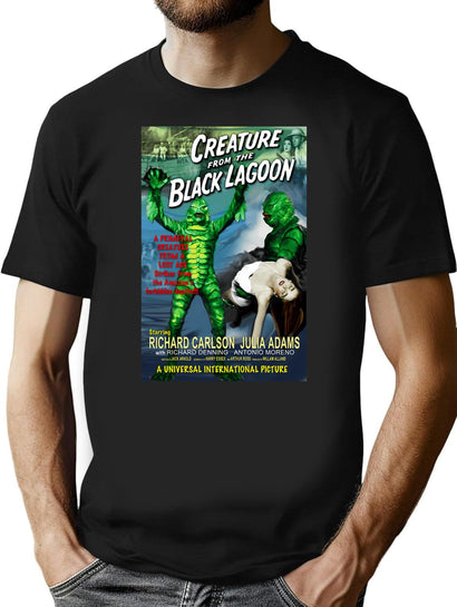 The Creature From The Black Lagoon Retro Style T-Shirt for Men & Women, T-Shirts Graphic Tee - Black