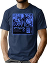 The Cthulhu Poster T-Shirt for Men & Women, T-Shirts Graphic Tee - Navy