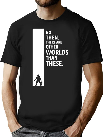 The Dark Tower - Worlds White T-Shirt for Men & Women, T-Shirts Graphic Tee - Black