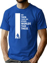 The Dark Tower - Worlds White T-Shirt for Men & Women, T-Shirts Graphic Tee - Blue