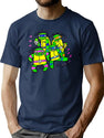The Droganinja Mutantes Bootleg Graphic T-Shirt - Navy
