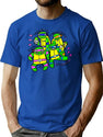 The Droganinja Mutantes Bootleg Graphic T-Shirt - Blue
