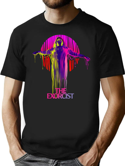 The Exorcist Neon T-Shirt for Men & Women, T-Shirts Graphic Tee - Black