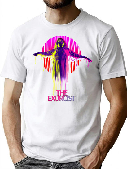 The Exorcist Neon T-Shirt for Men & Women, T-Shirts Graphic Tee - Black