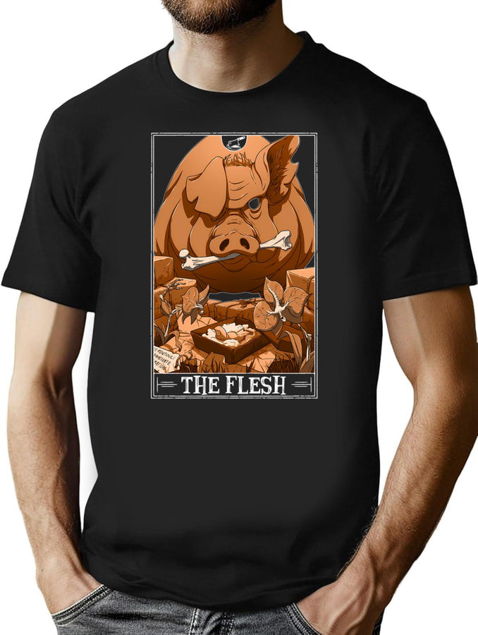 The Flesh Tarotesque - (Dark) T-Shirt for Men & Women, T-Shirts Graphic Tee - Black