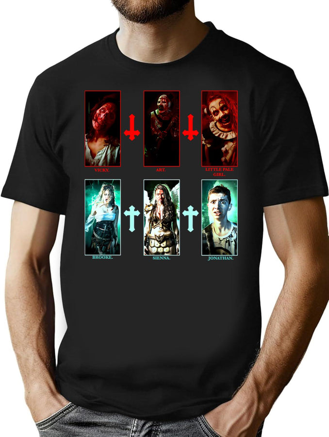 The Gangs All Here (Terrifier 2) T-Shirt for Men & Women, T-Shirts Graphic Tee - Black