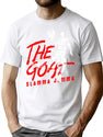 The Goat Slamma Jamma Basketball Dunker Bootleg Graphic T-Shirt - White