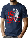The Goat Slamma Jamma Basketball Dunker Bootleg Graphic T-Shirt - Navy