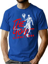 The Goat Slamma Jamma Basketball Dunker Bootleg Graphic T-Shirt - Blue