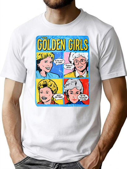 The Golden Girls Retro T-Shirt for Men & Women, T-Shirts Graphic Tee - Black