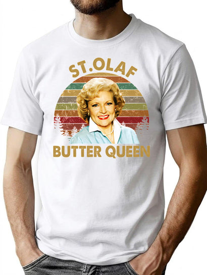 The Golden Girls St Olaf Butter Queen Vintage T-Shirt for Men & Women, T-Shirts Graphic Tee - Black