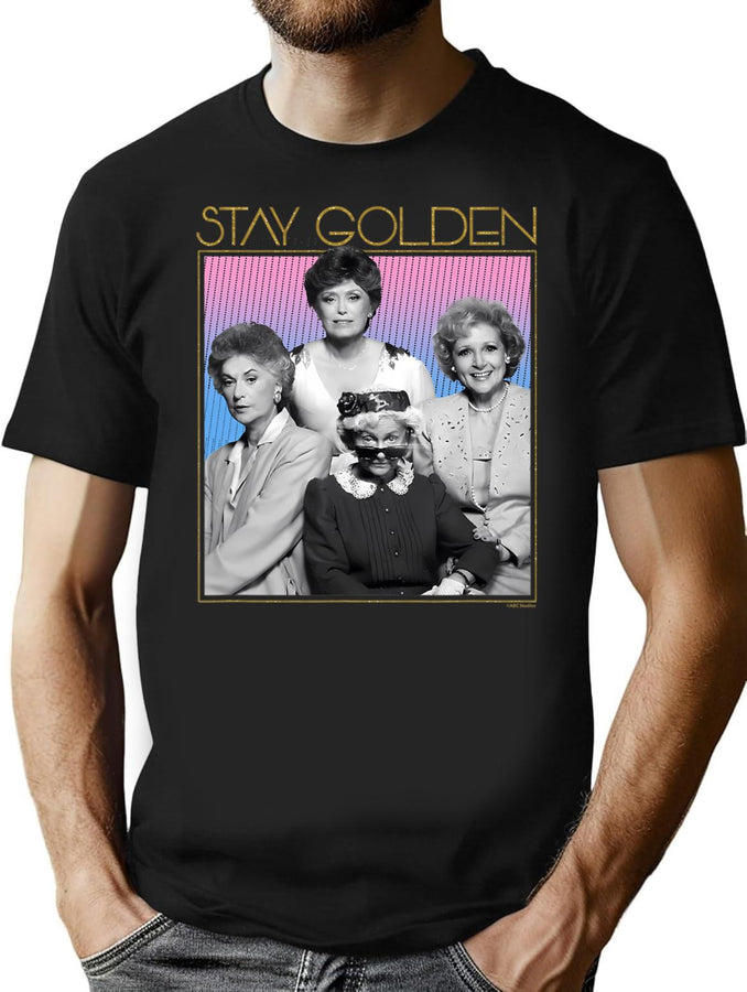 The Golden Girls Stay Golden New T-Shirt for Men & Women, T-Shirts Graphic Tee - Black