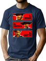 The Good Bad And The Ugly Italian Version Worn T-Shirt for Men & Women, T-Shirts Graphic Tee - Navy